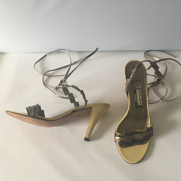 Givenchy Metallic Gladiator Lace Up Heels - Picture 8 of 8